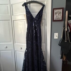 Navy Blue Jovani Prom Dress